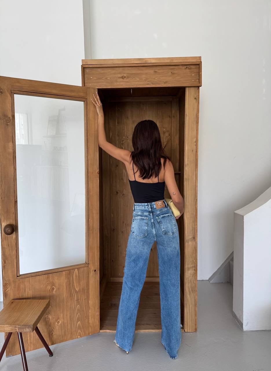 Palazzo Denim - Straight Leg