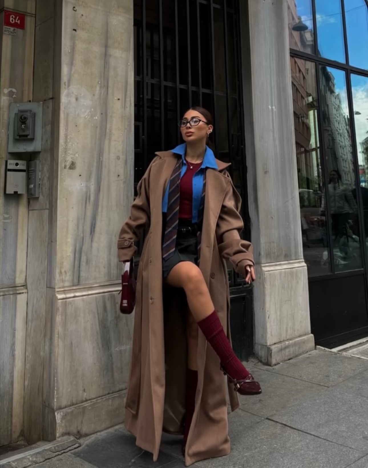 Oversized Long Coat Single Breasted