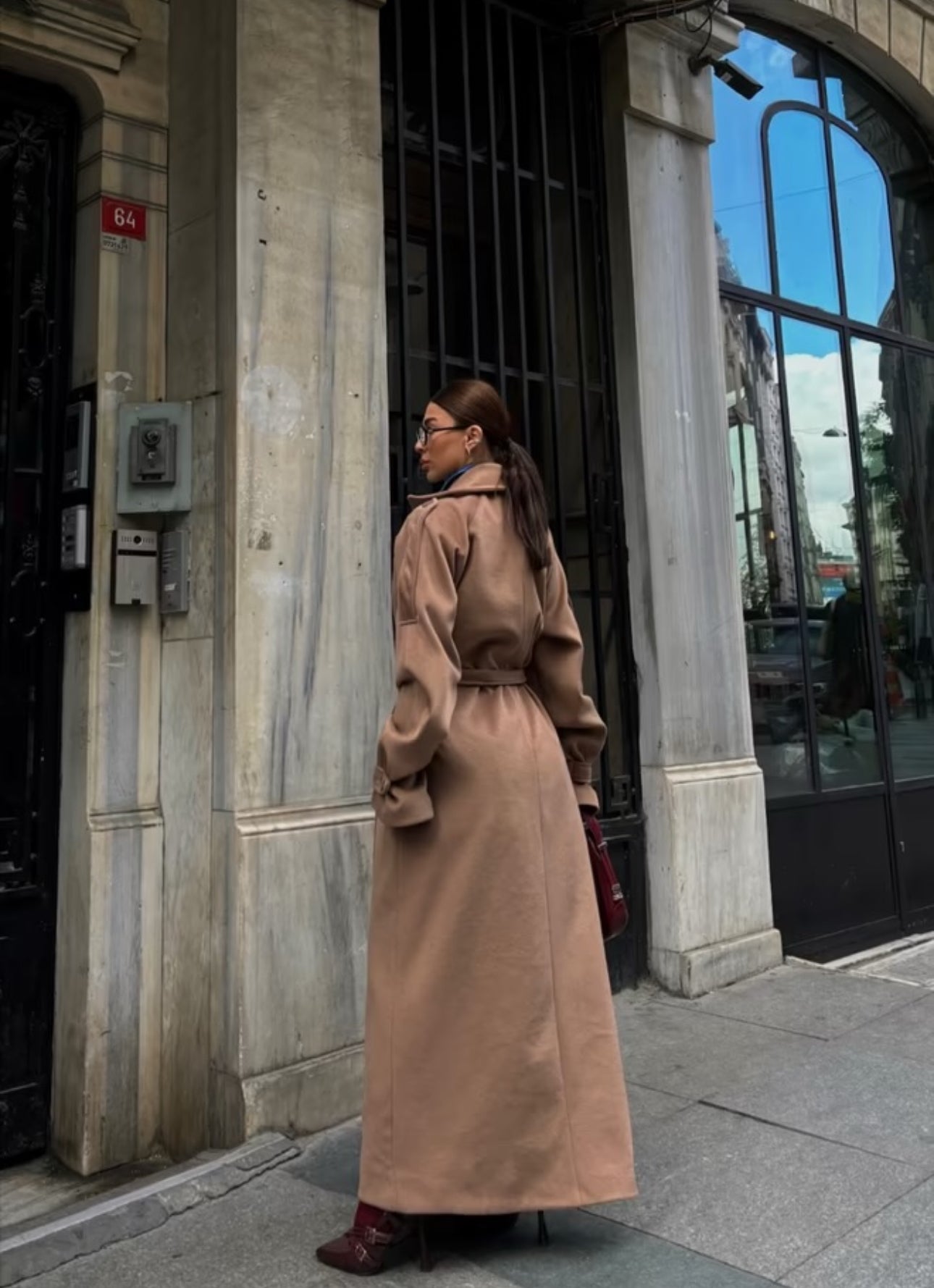 Oversized Long Coat Single Breasted