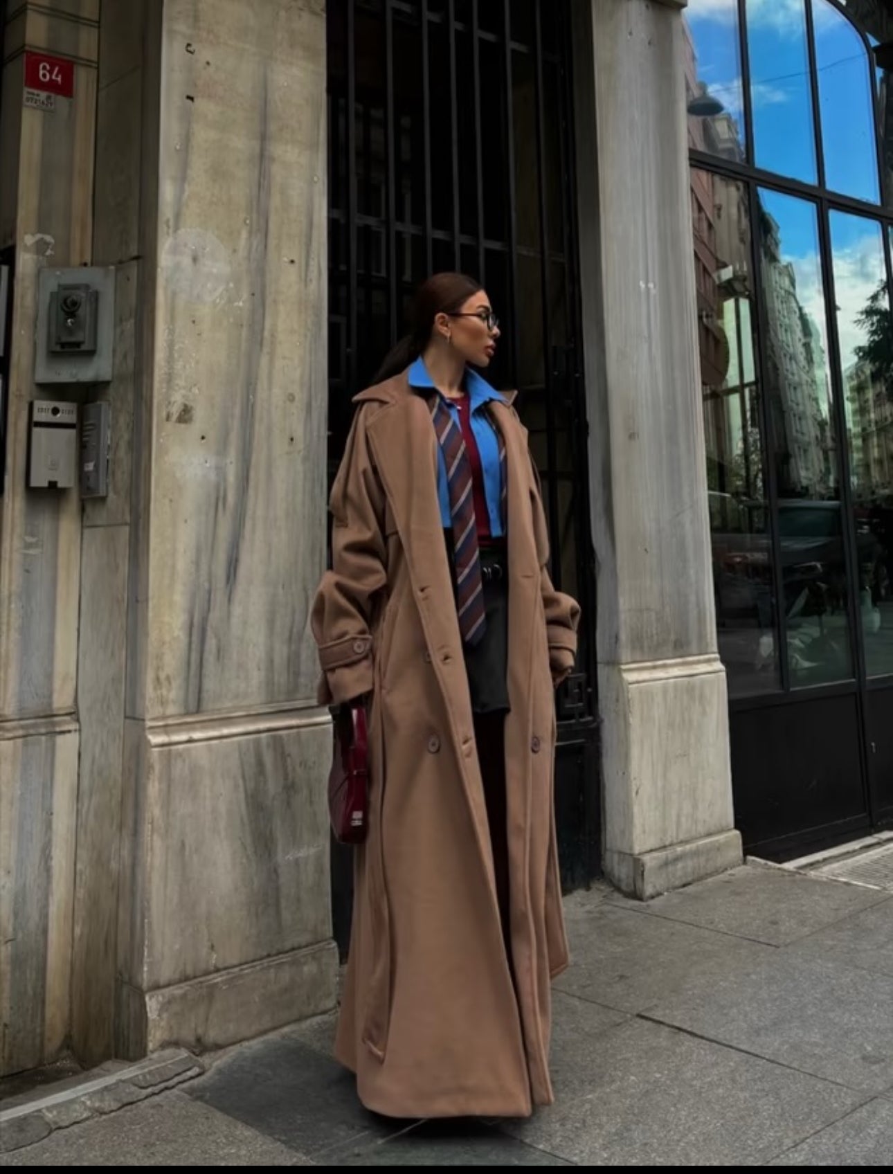 Oversized Long Coat Single Breasted