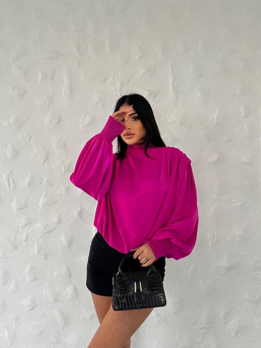 Satin Long Sleeve Top - 3 Colors