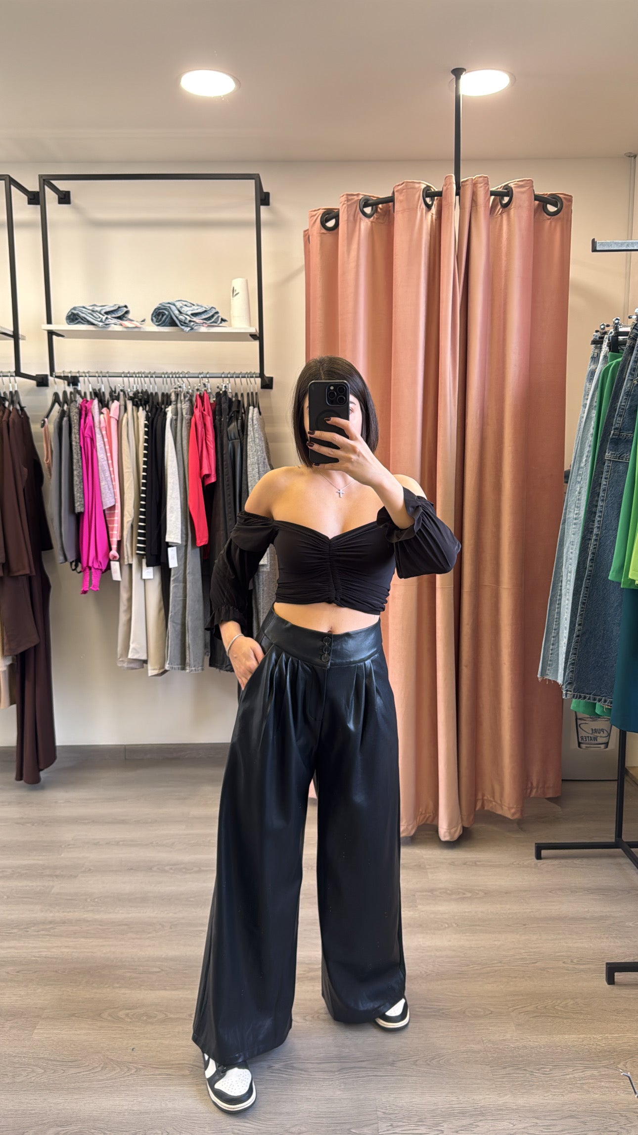 Leather Pant - Wide leg