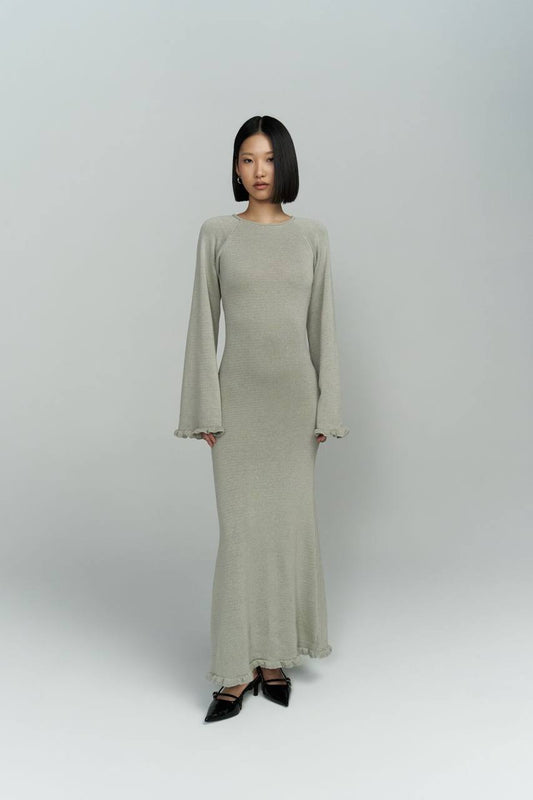 Knitwear Dress - Black/Beige
