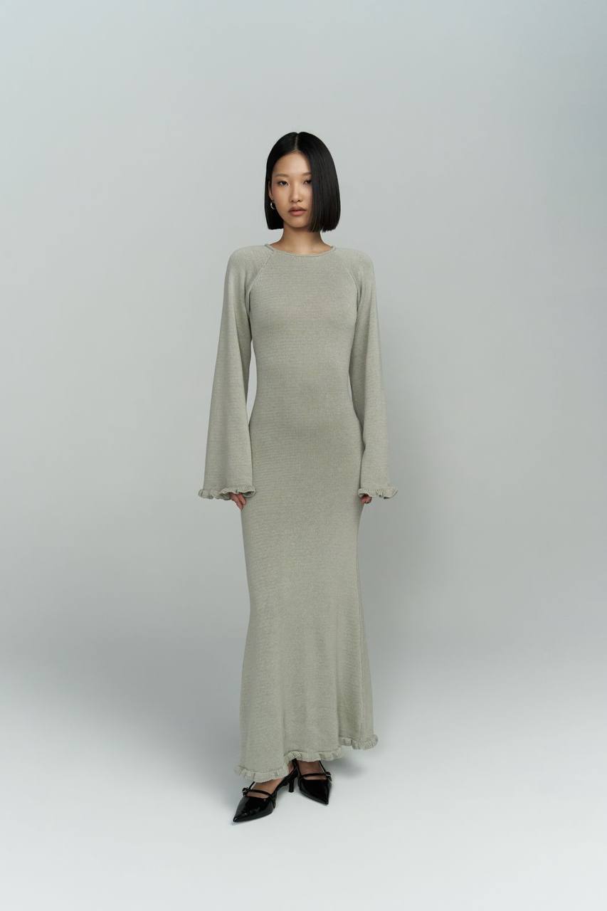 Knitwear Dress - Black/Beige