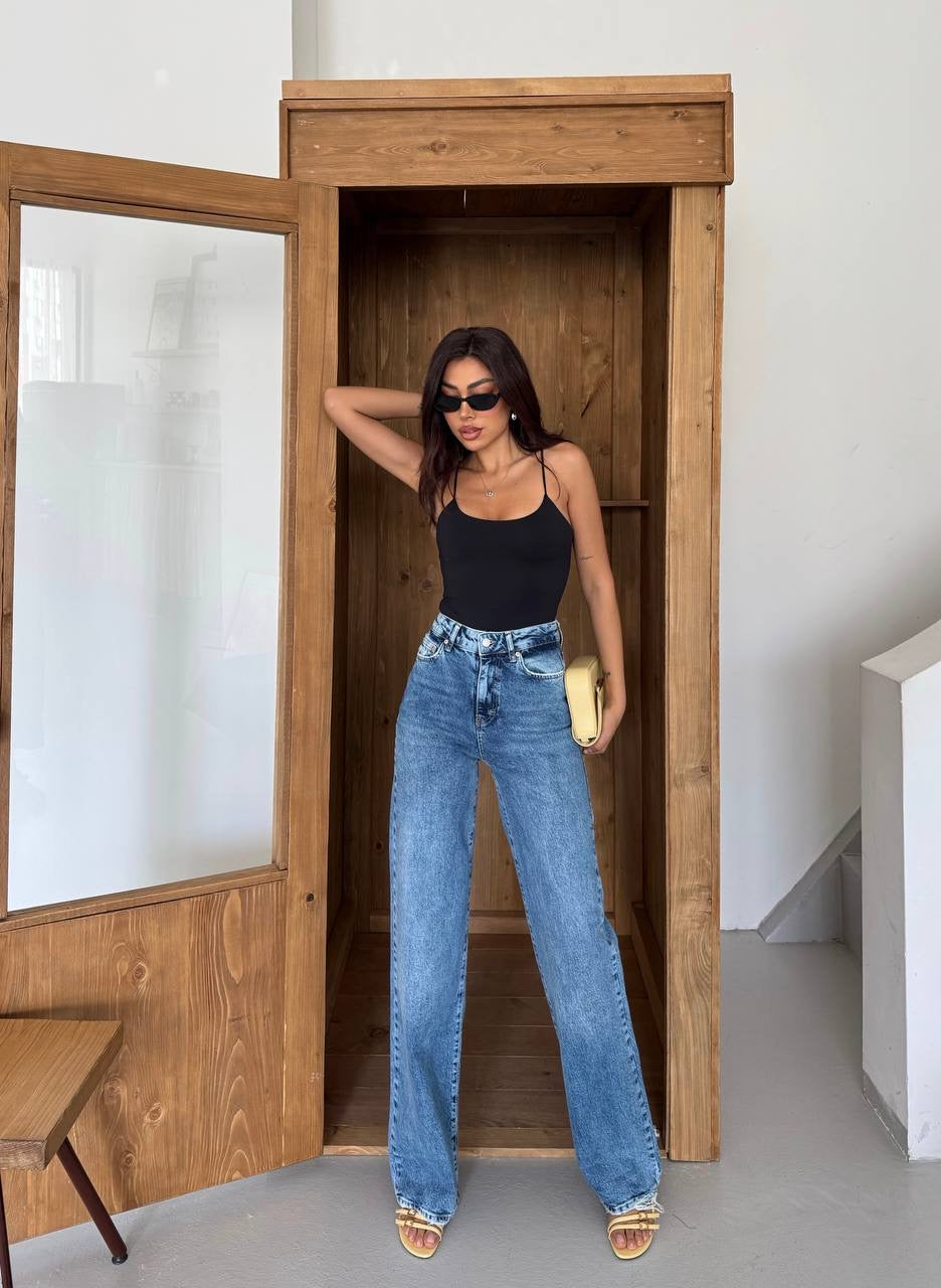 Palazzo Denim - Straight Leg