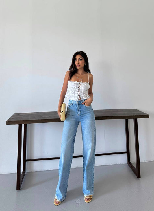 Palazzo Denim - Straight Leg