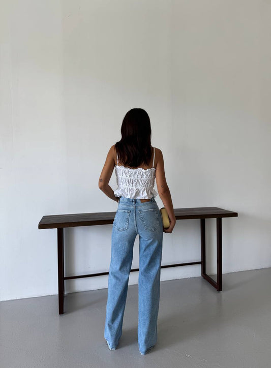 Palazzo Denim - Straight Leg