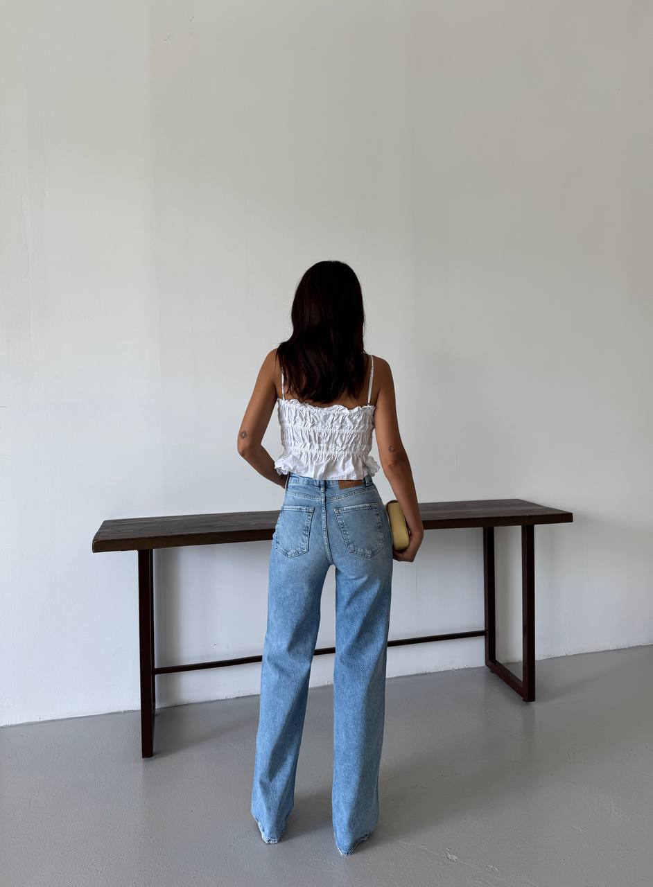 Palazzo Denim - Straight Leg