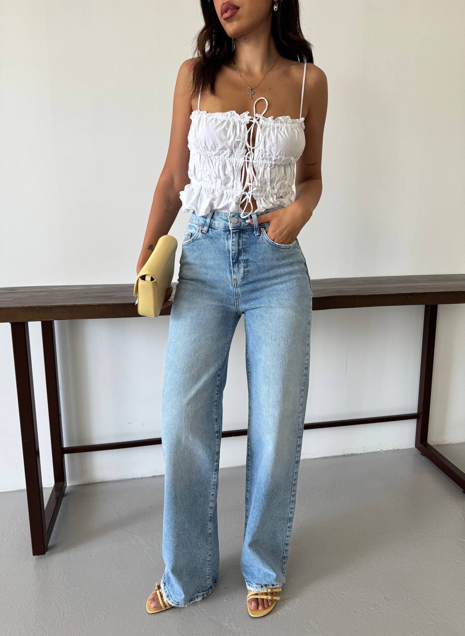 Palazzo Denim - Straight Leg