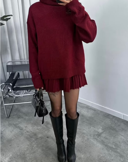 Turtleneck Knitwear Set