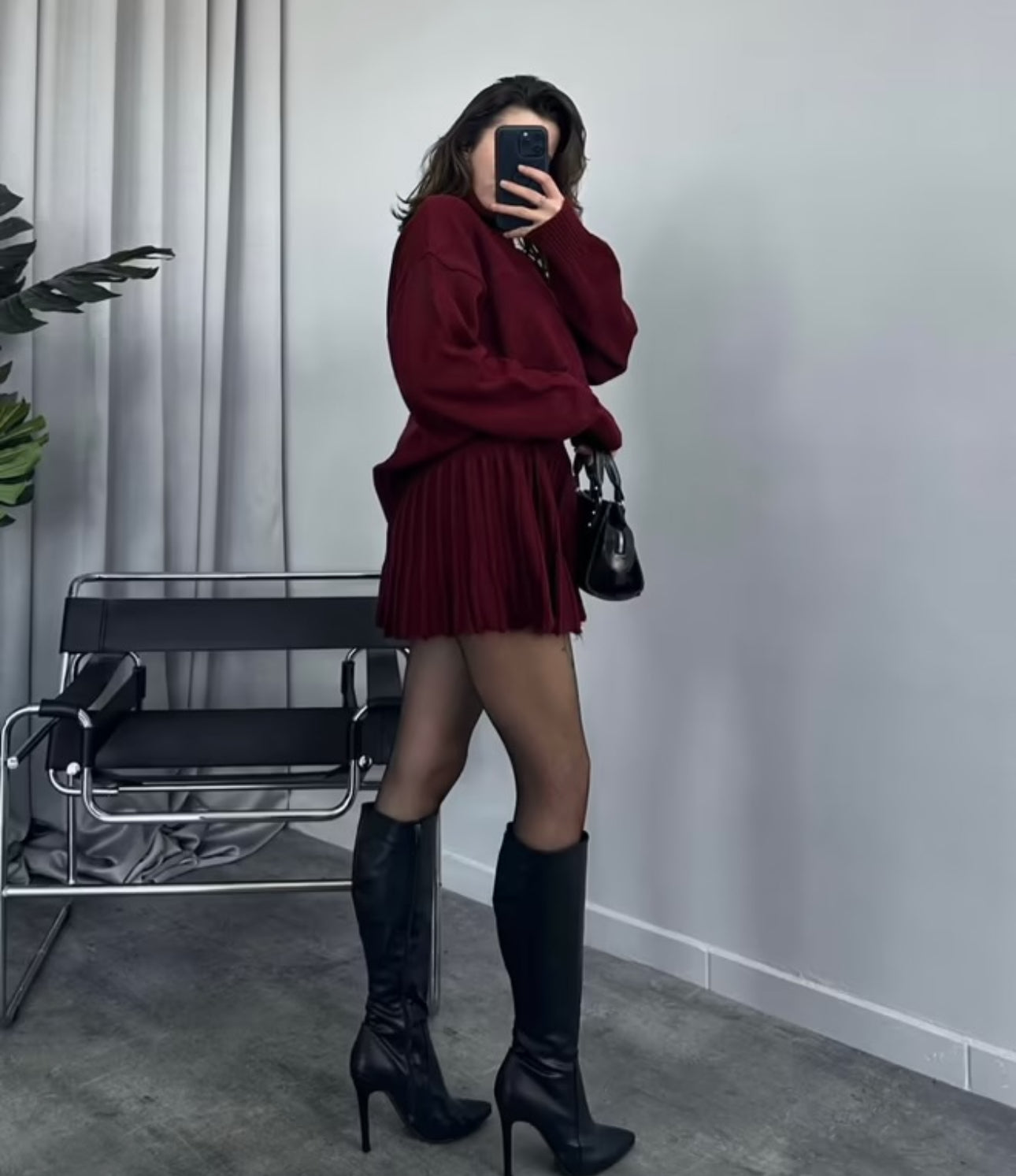 Turtleneck Knitwear Set