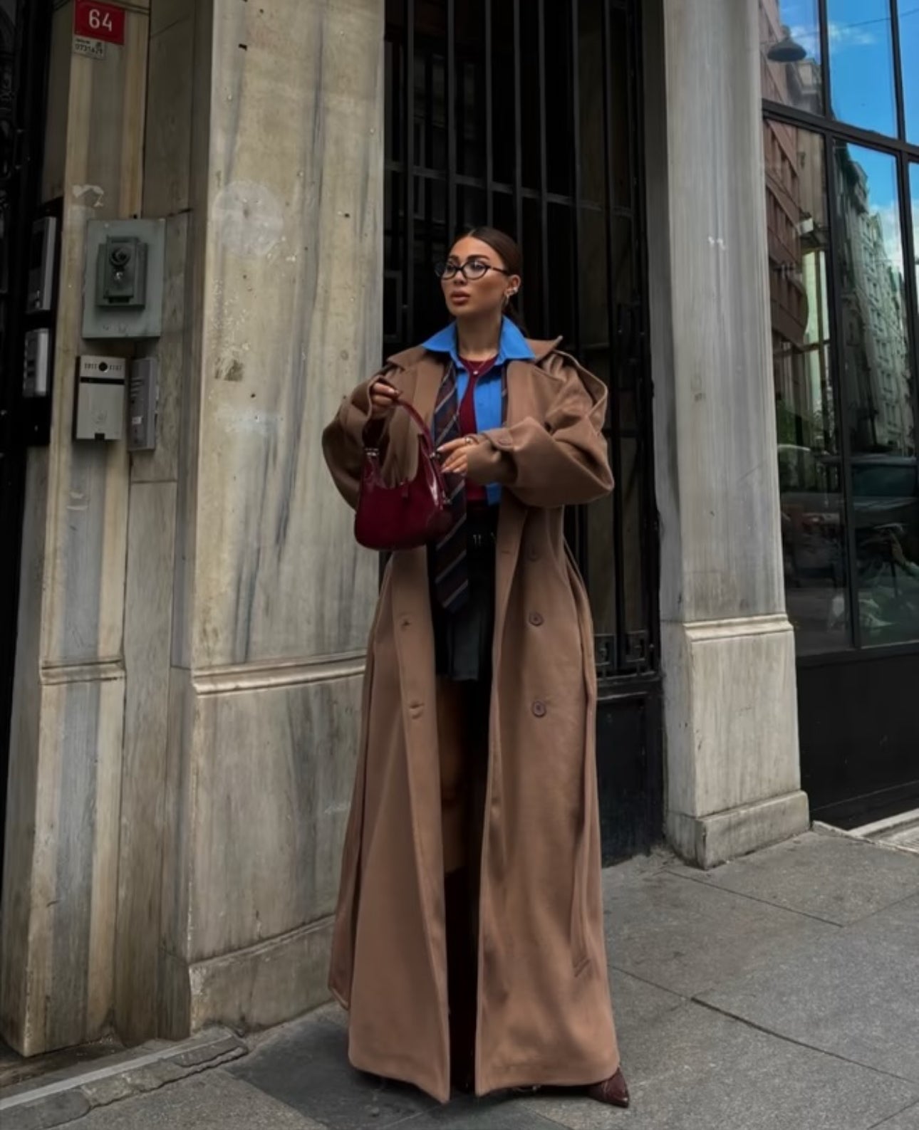 Oversized Long Coat Single Breasted