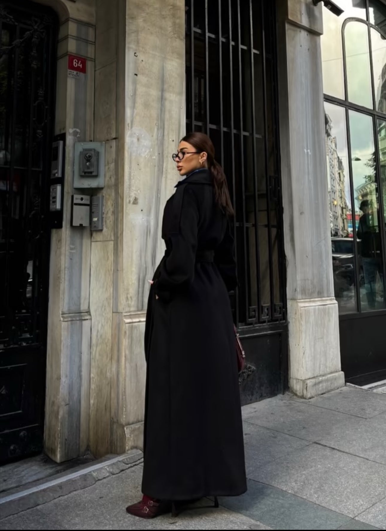 Oversized Long Coat Single Breasted