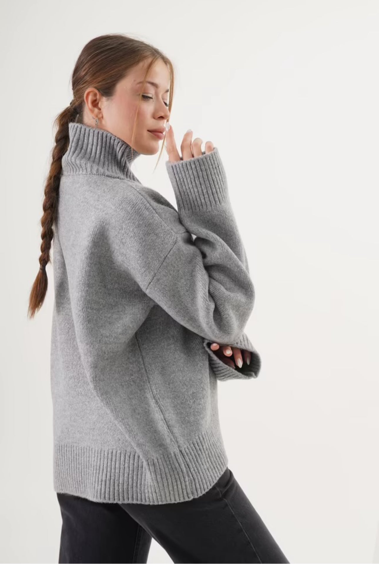 Turtleneck Sweater - Grey